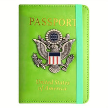 将图片加载到图库查看器，Creative Passport Holder Cover With 3D Metal Badge
