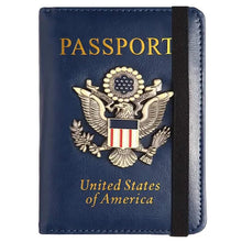 将图片加载到图库查看器，Creative Passport Holder Cover With 3D Metal Badge
