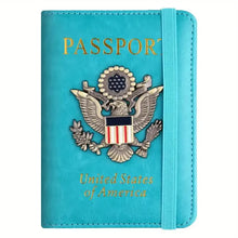 将图片加载到图库查看器，Creative Passport Holder Cover With 3D Metal Badge
