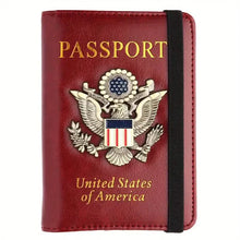 将图片加载到图库查看器，Creative Passport Holder Cover With 3D Metal Badge
