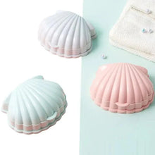 Load image into Gallery viewer, Creative Portable Shell Shape Soap Box Bathroom Drain Soap Holder Travel Soap Protect Case Bathroom Accessories Soap Dish Container with Lid with Drainer Seashell Soap Box Portable Soap Bar Holder Soap Tray Soap Saver Box Case For Home Travel
