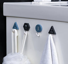 将图片加载到图库查看器，Creative Simple Hook Geometry Hook Key Umbrella Clothes Hook Strong Bathroom Wall Hook Wall Hanger Wall Keychains Holder Hanger Organizer for Home Office Dorm Rooms Decoration
