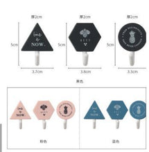 将图片加载到图库查看器，Creative Simple Hook Geometry Hook Key Umbrella Clothes Hook Strong Bathroom Wall Hook Wall Hanger Wall Keychains Holder Hanger Organizer for Home Office Dorm Rooms Decoration

