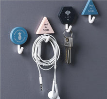 将图片加载到图库查看器，Creative Simple Hook Geometry Hook Key Umbrella Clothes Hook Strong Bathroom Wall Hook Wall Hanger Wall Keychains Holder Hanger Organizer for Home Office Dorm Rooms Decoration
