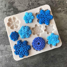 将图片加载到图库查看器，Creatures Conch Shell Fondant Cake Candy Cake Decoration Tools Forms Silicone Baking Cake Molds Shape Cake Mold 3D Snowflake Fondant Mold Christmas Snowflake Silicone Cake Candy Mold for Cake Cupcake Polymer Clay Crafting Project

