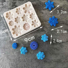 将图片加载到图库查看器，Creatures Conch Shell Fondant Cake Candy Cake Decoration Tools Forms Silicone Baking Cake Molds Shape Cake Mold 3D Snowflake Fondant Mold Christmas Snowflake Silicone Cake Candy Mold for Cake Cupcake Polymer Clay Crafting Project
