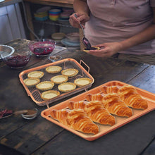 Load image into Gallery viewer, Crispy Tray Set Non Stick Grill Basket

