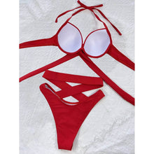 将图片加载到图库查看器，Criss Cross Wrap Push Up Bikini Swimsuit
