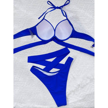 将图片加载到图库查看器，Criss Cross Wrap Push Up Bikini Swimsuit
