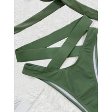 将图片加载到图库查看器，Criss Cross Wrap Push Up Bikini Swimsuit
