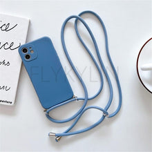 将图片加载到图库查看器，Crossbody Necklace Strap Cord Phone Case For Xiaomi 12 Lite 12t 11 Lite 5g Ne Redmi Note 11 12 Pro A1 10a 10c Soft Cover Silicone Stylish Cord Strap Rope Shell Shockproof Bumper Phone Case Lanyard Cover
