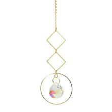 Load image into Gallery viewer, Crystal Ball Star Moon Sun Ring Rainbow Catcher Crystal Pendant Hanging Crystal Sun catcher Ornament Prism Stone Beads Ornament Home Window Wind-chimes Car Decoration
