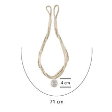 将图片加载到图库查看器，Crystal Bead Curtain Tieback Bling Diamond Bandage Rope Accessories Curtains Holder Buckle Tie Home Decorative Tieback Flower Curtain Clips Buckle with Stretchy Wire Rope For Home Office Decoration
