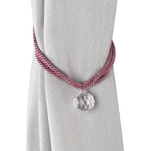 将图片加载到图库查看器，Crystal Bead Curtain Tieback Bling Diamond Bandage Rope Accessories Curtains Holder Buckle Tie Home Decorative Tieback Flower Curtain Clips Buckle with Stretchy Wire Rope For Home Office Decoration
