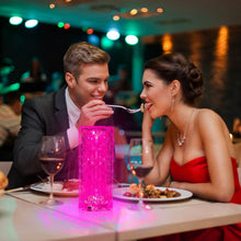 Load image into Gallery viewer, Crystal Diamond Rose Table Lamp
