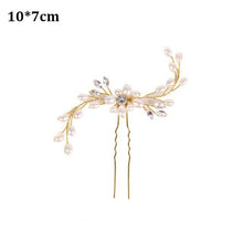 Load image into Gallery viewer, Crystal Pearl Bridal Tiaras Hairbands Hairpins Bridesmaid Diamante Hair Vine Accessories Wedding Jewelry 35cm Headwear Gorgeous Hair Accessories For Women
