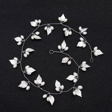 Load image into Gallery viewer, Crystal Pearl Bridal Tiaras Hairbands Hairpins Bridesmaid Diamante Hair Vine Accessories Wedding Jewelry 35cm Headwear Gorgeous Hair Accessories For Women
