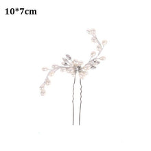Load image into Gallery viewer, Crystal Pearl Bridal Tiaras Hairbands Hairpins Bridesmaid Diamante Hair Vine Accessories Wedding Jewelry 35cm Headwear Gorgeous Hair Accessories For Women
