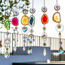 将图片加载到图库查看器，Crystal Sun Catcher Pendant Wind Chime Home Decor
