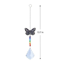 Load image into Gallery viewer, Crystal Wind Star Moon Pendant Handmade Sun Catcher Light Catcher Newly Designed Prism Crystal Colorful Light Prism Chandelier Glass Crystal Pendant Pearl Yarn Gift Handmade Garden Window Wedding Curtain Chandelier
