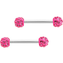 Load image into Gallery viewer, 14G 9/16 All About Fun Barbell Nipple Ring Pack Set of 6
