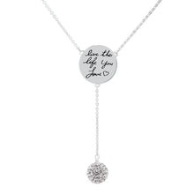 Load image into Gallery viewer, Cubic Zirconia Engraved Inspirational Necklaces
