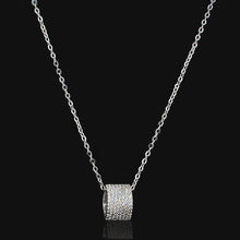 Load image into Gallery viewer, Cubic Zirconia Rondelle Pendant Necklace
