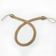 Load image into Gallery viewer, Curtain Tie Backs Gold Handmade Weave Curtain Holder Clip Buckle Rope Home Decorative Room Accessories Curtain Tieback Curtain Handmade Tiebacks Ropes Holdbacks 74CM
