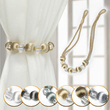 Load image into Gallery viewer, Curtain Tie Backs Rope Curtain Tiebacks With Bling Crystal Beads Curtain Decor Accessories Clips Curtain Holders For Drape  Durable Tie Backs Drapery Holdbacks Holder For Window Curtain Panels Drapes Home Decor

