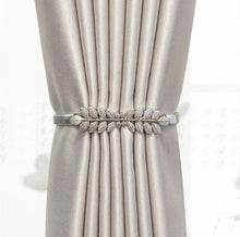 Load image into Gallery viewer, Curtain Tieback High Quality Elastic Holder Hook Buckle Clip Pretty And Fashion Polyester Decorative Home Accessories Leaves Curtain Holder Holdback For Window Drapery Convenient Office Home Decoration Buckle Holdbacks Curtain Straps
