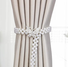 Load image into Gallery viewer, Curtain Tieback High Quality Elastic Holder Hook Buckle Clip Pretty and Fashion Polyester Decorative Home Accessories Modern Style Convenient Drape Tie Backs,Handmade Curtains Holdbacks Holder for Home Kitchen Office
