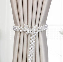 Load image into Gallery viewer, Curtain Tieback High Quality Elastic Holder Hook Buckle Clip Pretty and Fashion Polyester Decorative Home Accessories Modern Style Convenient Drape Tie Backs,Handmade Curtains Holdbacks Holder for Home Kitchen Office
