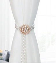 Load image into Gallery viewer, Curtain Tieback High Quality Elastic Holder Hook Buckle Clip Pretty and Fashion Polyester Decorative Home Accessories Modern Style Convenient Drape Tie Backs,Handmade Curtains Holdbacks Holder for Home Kitchen Office
