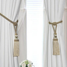 将图片加载到图库查看器，Curtain Tiebacks Tassel Curtain Clips Rope Curtain Tie Backs Holdbacks Decorative  Curtain Holder Accessories For Drape Curtain Holdbacks Braided Buckle Home Decorative Window Drapery Ball Tassels Tieback 50cm
