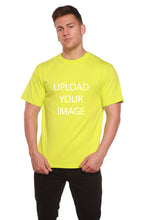 将图片加载到图库查看器，Custom Printed Men's Bamboo Viscose/Organic Cotton Short Sleeve T-Shirt
