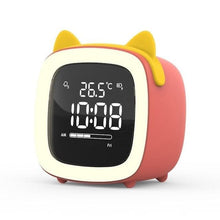 将图片加载到图库查看器，Cut Digital Alarm Clock Cartoon Night Light Desk Alarm Clock Cute Toddler Alarm Clock Dimming Sleep Training Clock with Night Light Kids Wake Up Clock USB Rechargeable Easy Setting Kids Clocks for Bedrooms Rechargeable Battery Christmas gift for Kids
