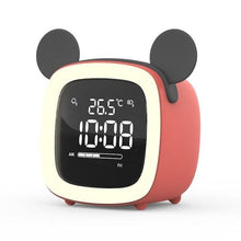 将图片加载到图库查看器，Cut Digital Alarm Clock Cartoon Night Light Desk Alarm Clock Cute Toddler Alarm Clock Dimming Sleep Training Clock with Night Light Kids Wake Up Clock USB Rechargeable Easy Setting Kids Clocks for Bedrooms Rechargeable Battery Christmas gift for Kids
