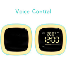 将图片加载到图库查看器，Cut Digital Alarm Clock Cartoon Night Light Desk Alarm Clock Cute Toddler Alarm Clock Dimming Sleep Training Clock with Night Light Kids Wake Up Clock USB Rechargeable Easy Setting Kids Clocks for Bedrooms Rechargeable Battery Christmas gift for Kids
