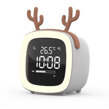 将图片加载到图库查看器，Cut Digital Alarm Clock Cartoon Night Light Desk Alarm Clock Cute Toddler Alarm Clock Dimming Sleep Training Clock with Night Light Kids Wake Up Clock USB Rechargeable Easy Setting Kids Clocks for Bedrooms Rechargeable Battery Christmas gift for Kids
