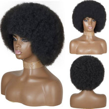 Load image into Gallery viewer, Cute Afro Wig Women Short Fluffy Hair Wigs with Bangs For Black Women Kinky curly Synthetic Hair For Party Dance Cosplay Wigs For Black Women Cosplay Wigs For Women
