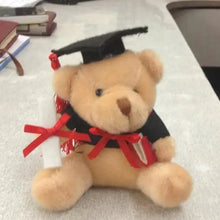 将图片加载到图库查看器，Cute And Charming 9cm Lovely Bear Plush Doll with Graduation Outfit, Realistic Stuffed Baby Doll Teddy Plush Toy for Children and Adult Gift
