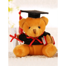 将图片加载到图库查看器，Cute And Charming 9cm Lovely Bear Plush Doll with Graduation Outfit, Realistic Stuffed Baby Doll Teddy Plush Toy for Children and Adult Gift
