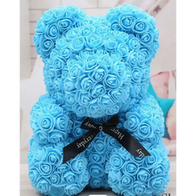 Load image into Gallery viewer, Cute artificial rose flower teddy bears gift box for home decor - Christmas Valentine's Day wedding day presents
