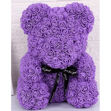 Load image into Gallery viewer, Cute artificial rose flower teddy bears gift box for home decor - Christmas Valentine's Day wedding day presents
