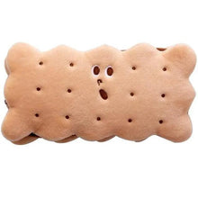 将图片加载到图库查看器，Cute Biscuit Shape Plush Pencil Bag Unique Soft School Classic Cookies Stylish Large Capacity Pouch Pencil Pouch For Teen Boys Girls School Students Pencil Bag Organizer

