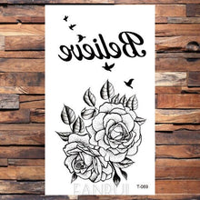 Load image into Gallery viewer, Cute Black Birds Temporary Waterproof Stickers Tattoo Flower Body Elegant Bird Butterfly Style For Womens
