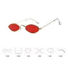 Load image into Gallery viewer, Cute Black Round Style Sun Glasses Design Retro Style Women Sunglasses New Vintage Oval Small Eyewear Metal Light Frame For Female

