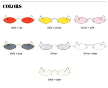 Load image into Gallery viewer, Cute Black Round Style Sun Glasses Design Retro Style Women Sunglasses New Vintage Oval Small Eyewear Metal Light Frame For Female
