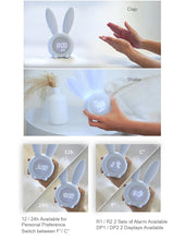 将图片加载到图库查看器，Cute Bunny Ear LED Digital Alarm Clock Electronic Kids Alarm Clock for Kids Children's Alarm Clocks for Girls Boys Bedroom Night Light for Kids Touch Control and Snoozing with USB Sound Control Rabbit Night Lamp Desk Clock Home Decoration
