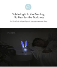 将图片加载到图库查看器，Cute Bunny Ear LED Digital Alarm Clock Electronic Kids Alarm Clock for Kids Children's Alarm Clocks for Girls Boys Bedroom Night Light for Kids Touch Control and Snoozing with USB Sound Control Rabbit Night Lamp Desk Clock Home Decoration
